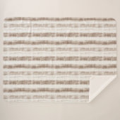 Sicily Rustic Brown Stripes  Sherpa Deken (Voorkant (horizontaal))