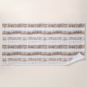 Sicily Rustic Brown Stripes  Strandlaken (Voorkant)