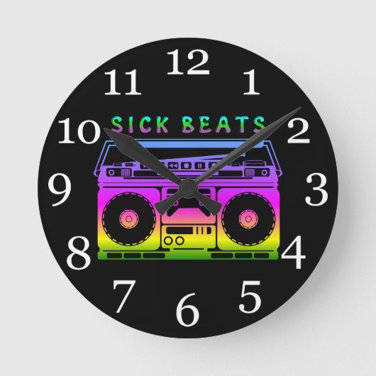 Sick Beats Stereo 80 Ronde Klok (Voorkant)