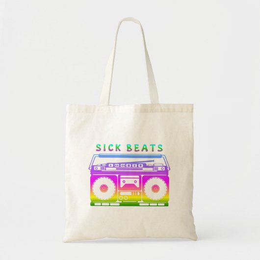 Sick Beats Stereo uit de jaren 80 Tote Bag (Voorkant)