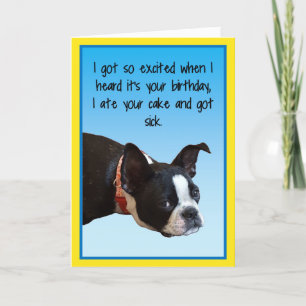 Sick Birthday Boston Kaart