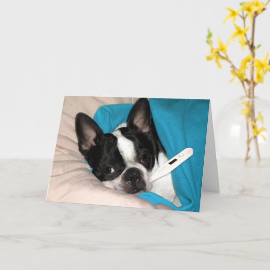 Sick Day Doggie Kaart (Gele Bloem)