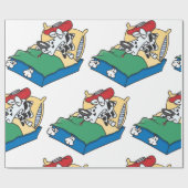 Sick Dog in Bed Cadeaupapier (Vlak)