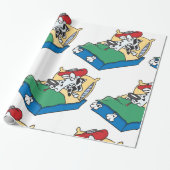 Sick Dog in Bed Cadeaupapier (Uitgerold)