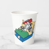 Sick Dog in Bed Papieren Bekers (Voorkant)