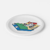 Sick Dog in Bed Papieren Bordje (Gekanteld)