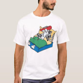 Sick Dog in Bed T-shirt (Voorkant)