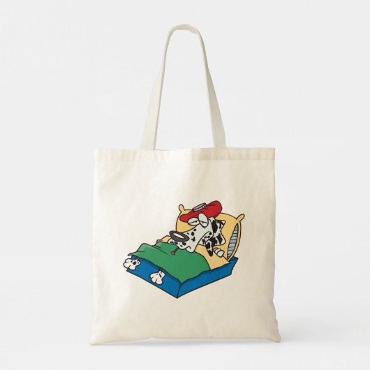 Sick Dog in Bed Tote Bag (Achterkant)
