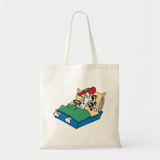 Sick Dog in Bed Tote Bag (Voorkant)