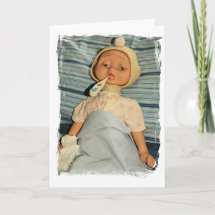 Sick Doll met thermometer - Goed gedaan Kaart