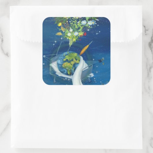 Sick Earth 2008 Vierkante Sticker (Tas)