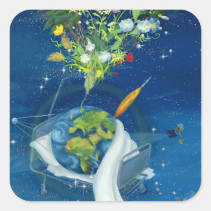 Sick Earth 2008 Vierkante Sticker