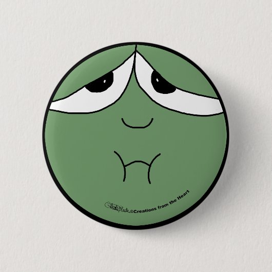 Sick Face Ronde Button 5,7 Cm (Voorkant)