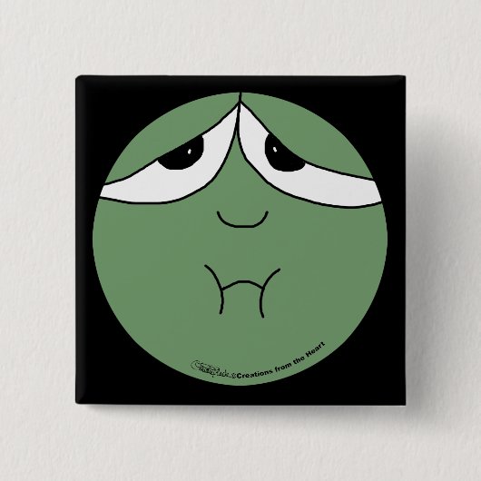 Sick Face Vierkante Button 5,1 Cm (Voorkant)