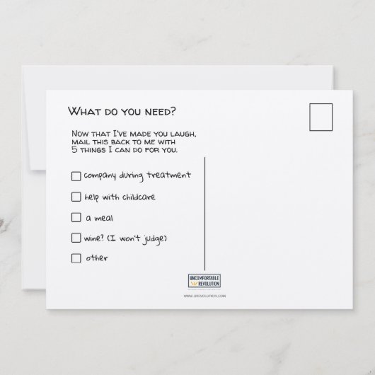 Sick geluk Funny Cancer Briefkaart (Achterkant)