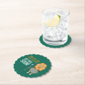 Sick man in ziekenhuiskonijn cartoon kartonnen onderzetters (Insitu)