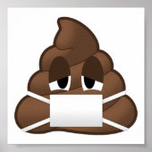 Sick Mask Poop Emoji Poster (Voorkant)