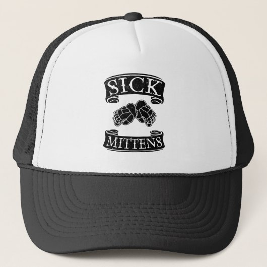 Sick Mittens Funny Hockey Slang Trucker Pet (Voorkant)