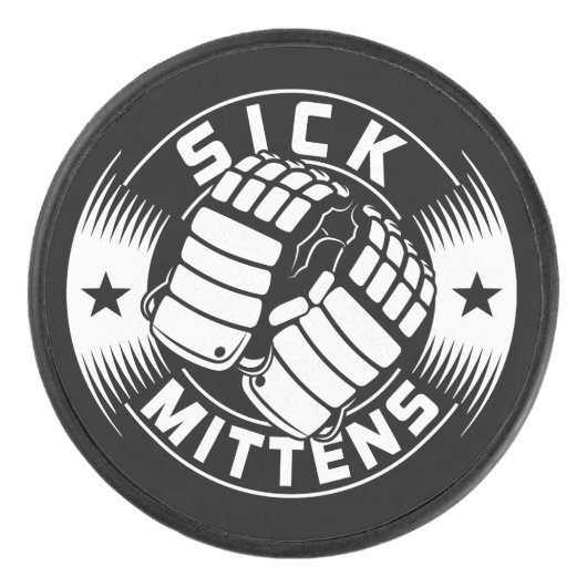 Sick Mittens Ice Hockey Slang Puck (Voorkant)