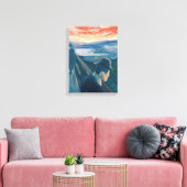 Sick Mood op zonsondergang, wanhoop (door Edvard M Canvas Afdruk (Insitu (Woonkamer))