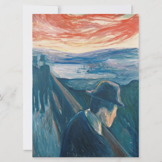 Sick Mood op zonsondergang, wanhoop (door Edvard M Kaart (Voorkant)