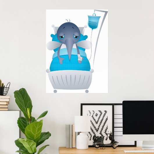Sick Mosquito in het ziekenhuis Poster