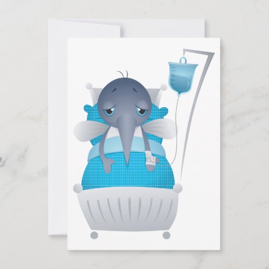 Sick Mosquito Note Kaart Notitiekaartje (Voorkant)