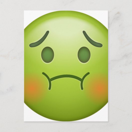 Sick note Emoji Face Briefkaart (Voorkant)