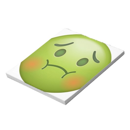 Sick note Emoji Face Notitieblok (Linkerzijde)