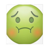 Sick note Emoji Face Notitieblok (Voorkant)