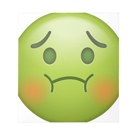 Sick note Emoji Face Notitieblok (Voorkant)