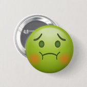 Sick note Emoji Face Ronde Button 5,7 Cm (Voorkant /achterkant)