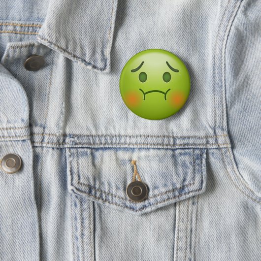 Sick note Emoji Face Ronde Button 5,7 Cm (In situ)