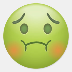 Sick note Emoji Face Ronde Sticker