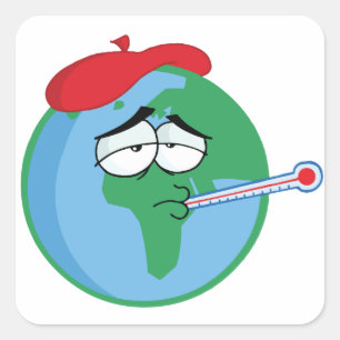 Sick Planet Vierkante Sticker