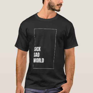 Sick Sad World inscriptie T-shirt