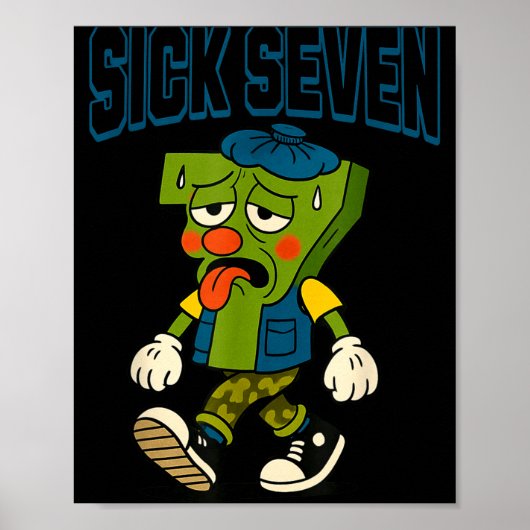 Sick Seven 67 Halloween Costume For Pular Design  Poster (Voorkant)