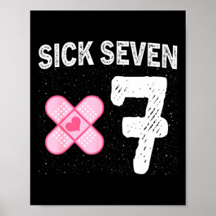 Sick Seven 67 Halloween Kostuum Leuke Woordspeling Poster