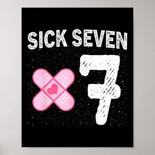 Sick Seven 67 Halloween Kostuum Leuke Woordspeling Poster (Voorkant)