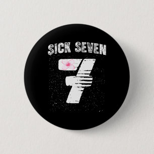 Sick Seven 67 Halloween-kostuum  Ronde Button 5,7 Cm