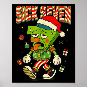 Sick Seven 67 Kostuum Grappige Kerstman Kerstmanne Poster
