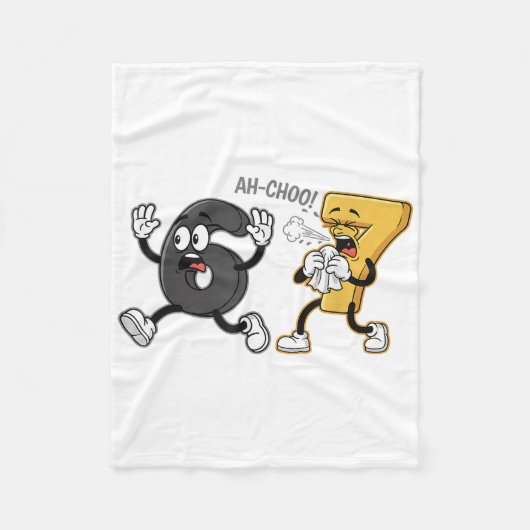 Sick Seven Funny 67 Six Seven Meme Pun Gen Alpha S Fleece Deken (Voorkant)