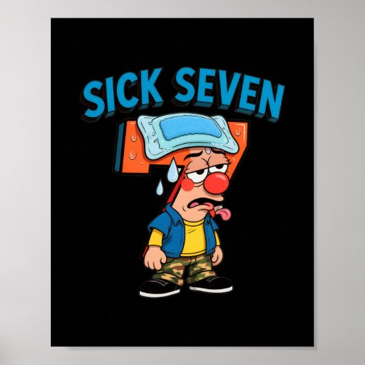 Sick Seven Funny Meme 67 Six Seven Halloween Costu Poster (Voorkant)