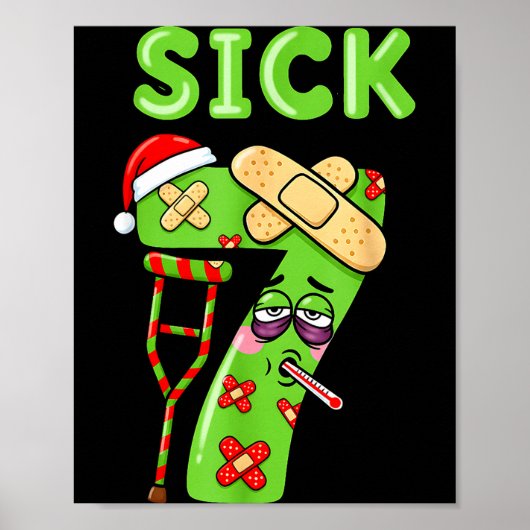 Sick Seven Meme 67 Six Seven Santa Hat Christmas P Poster (Voorkant)