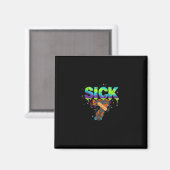 Sick Seven Meme Graffiti Drip Fun Wordplay  Magneet (Voorkant / Achterkant)