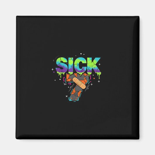 Sick Seven Meme Graffiti Drip Fun Wordplay  Magneet (Voorkant)