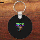 Sick Seven Meme Graffiti Drip Fun Wordplay Sleutelhanger (Voorkant)