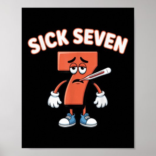 Sick Seven Meme Tee Six Seven Fun Wordplay _4 Poster (Voorkant)