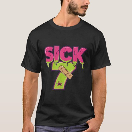 Sick Seven Meme Tee Six Seven Fun Wordplay Drip _1 T-shirt (Voorkant)
