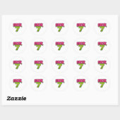 Sick Seven Meme Tee Six Seven Fun Wordplay Drip _2 Ronde Sticker (Vel)